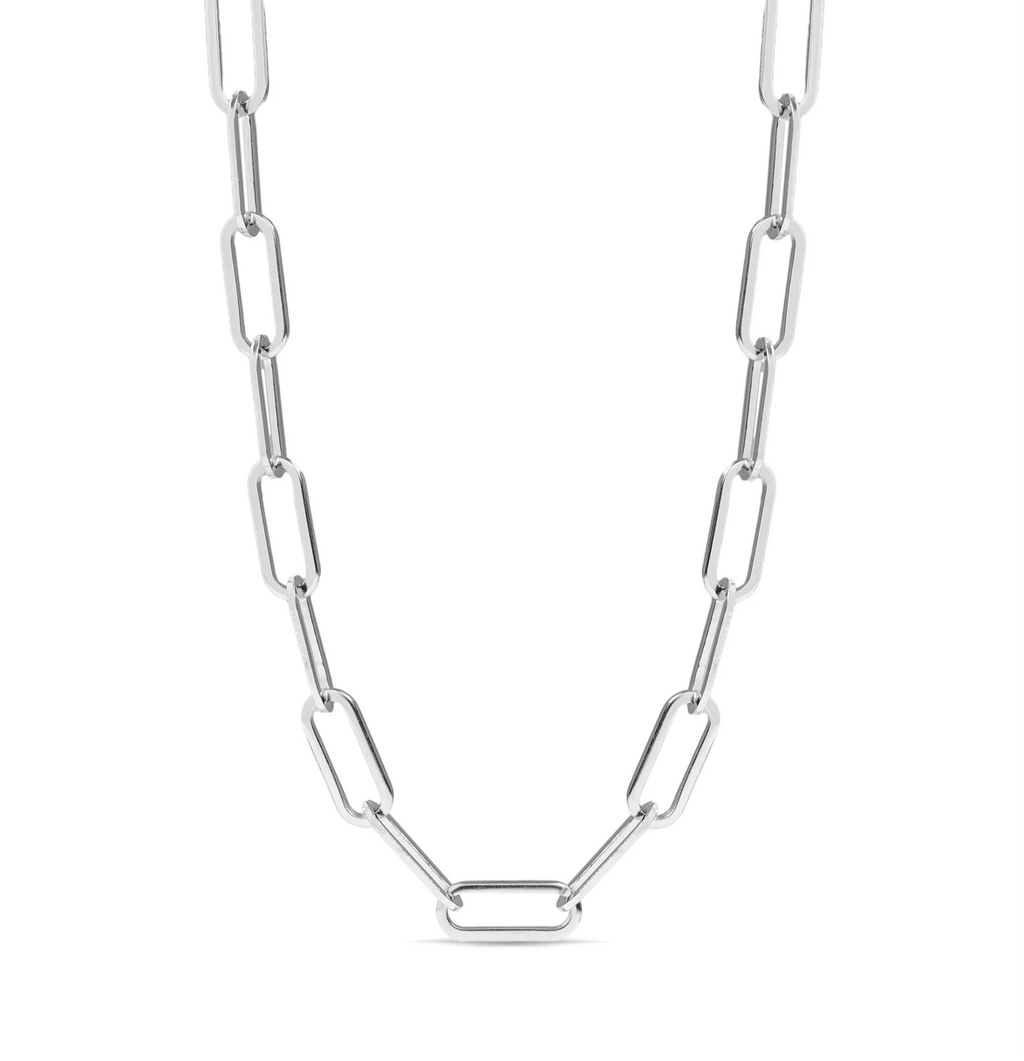 Silver Paperclip Necklace
