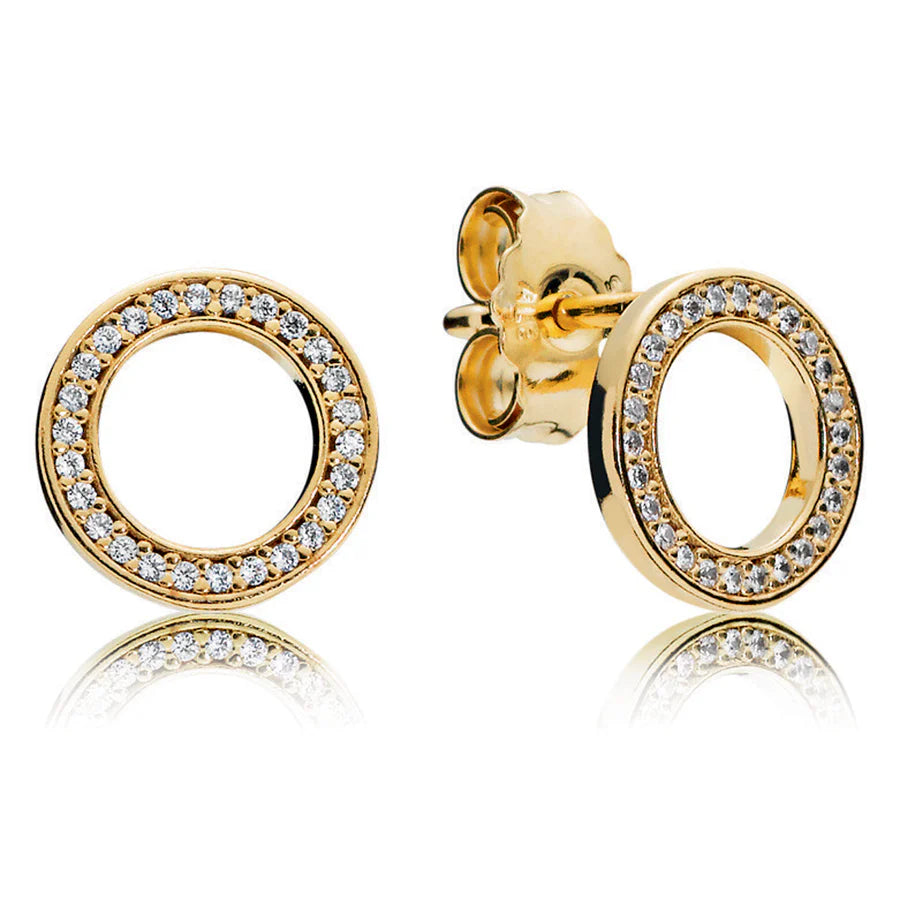 Sparkling Circle Earrings