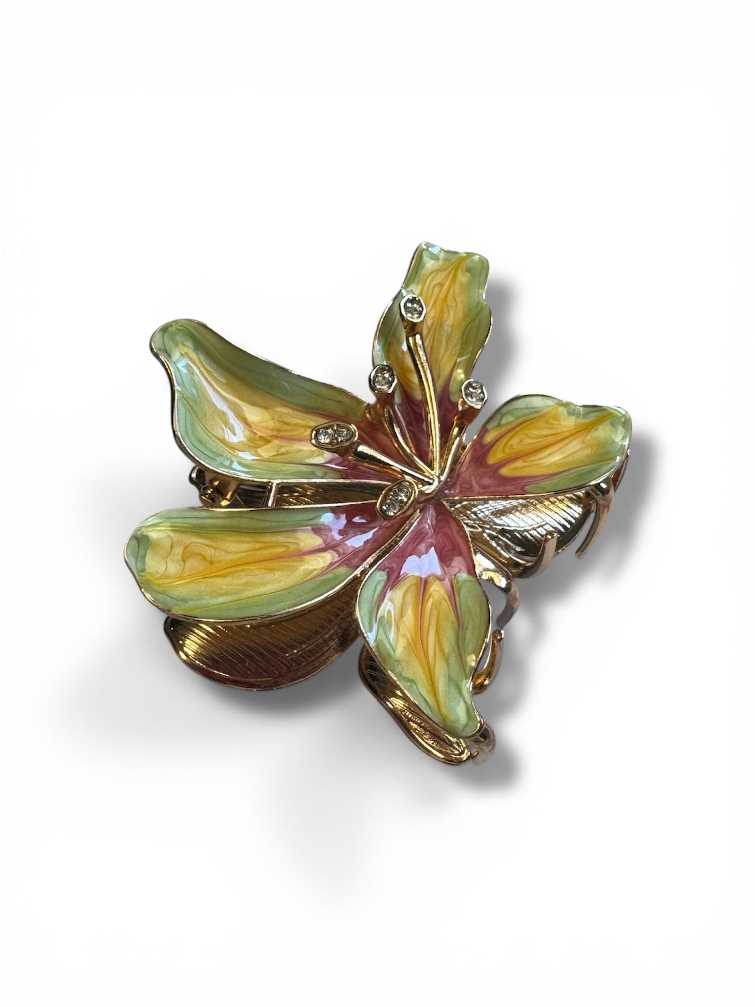 Citron Floral Maxi Hair Clip