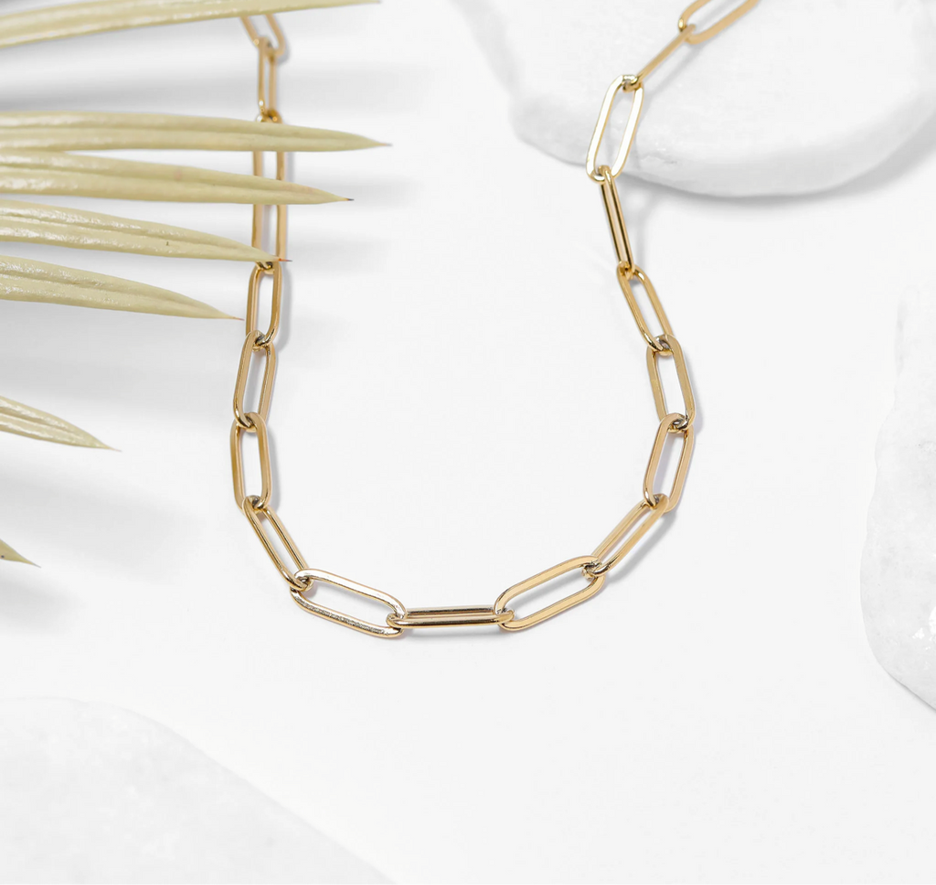 Gold Paperclip Necklace