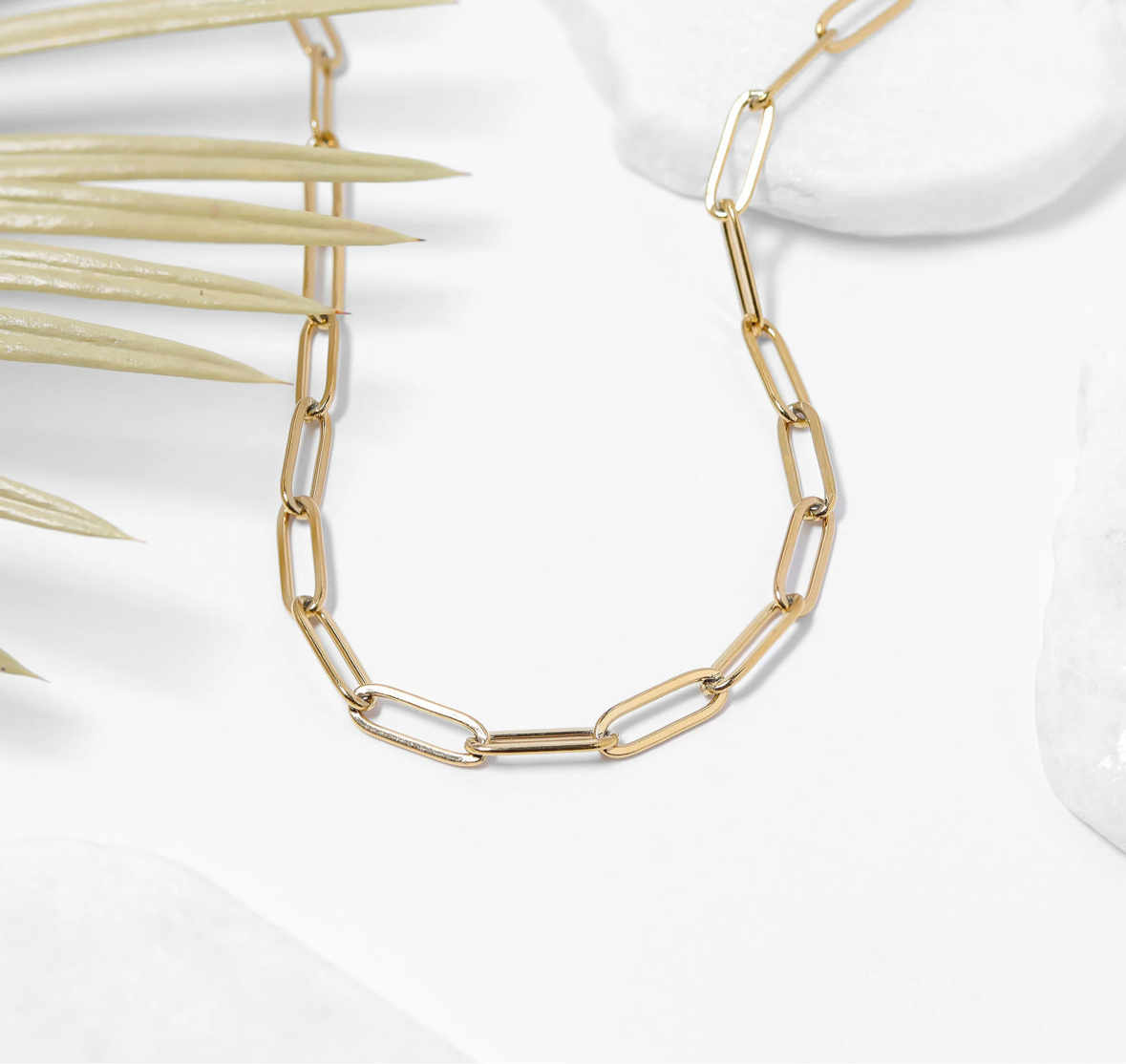Gold Paperclip Necklace
