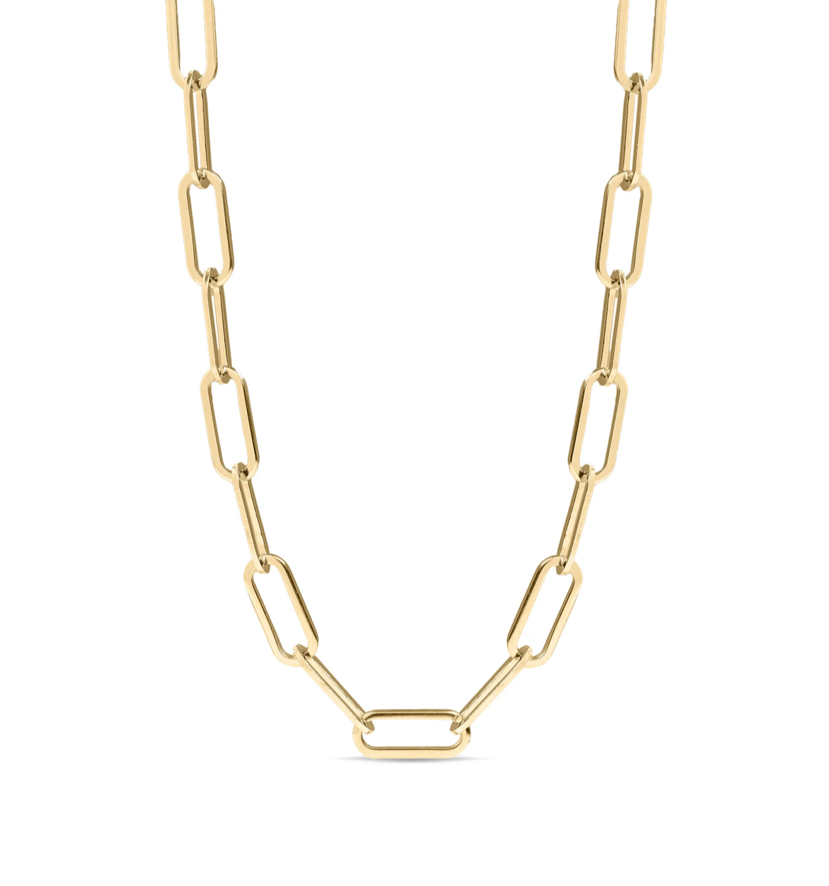 Gold Paperclip Necklace