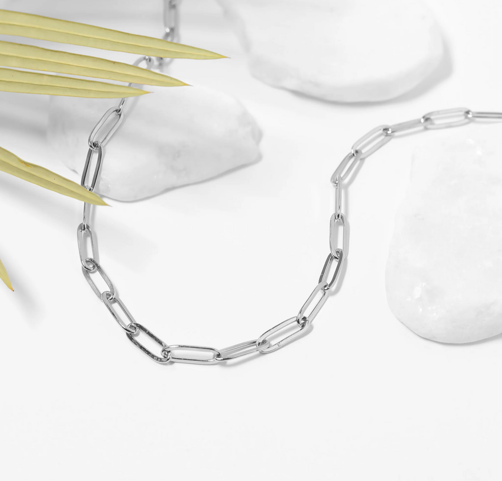 Silver Paperclip Necklace