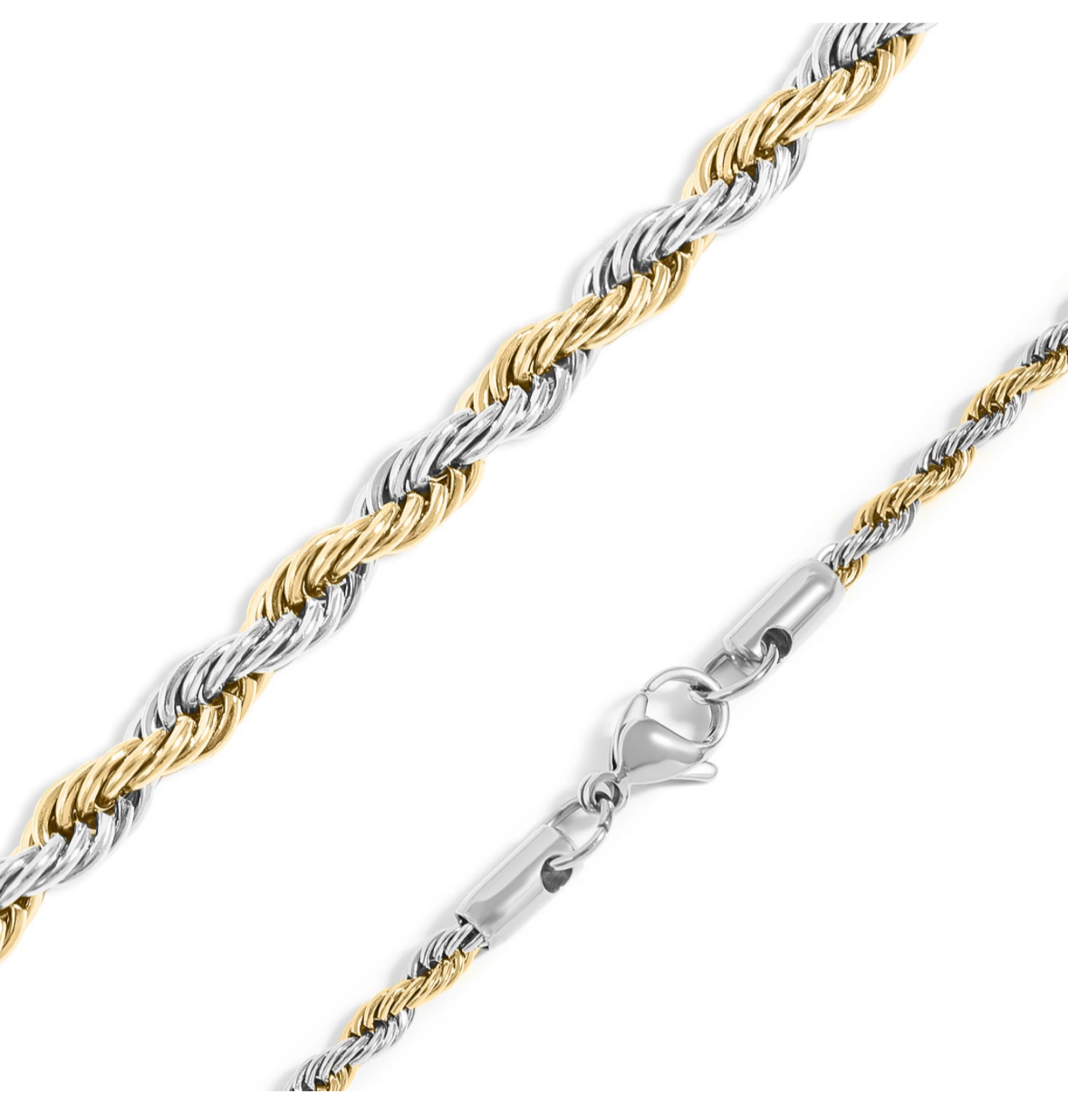 Two-tone Rope Chain Necklace