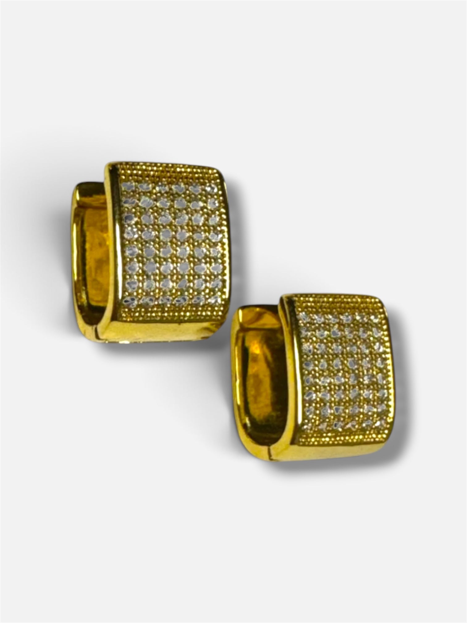 Square Luxe Huggie Hoops