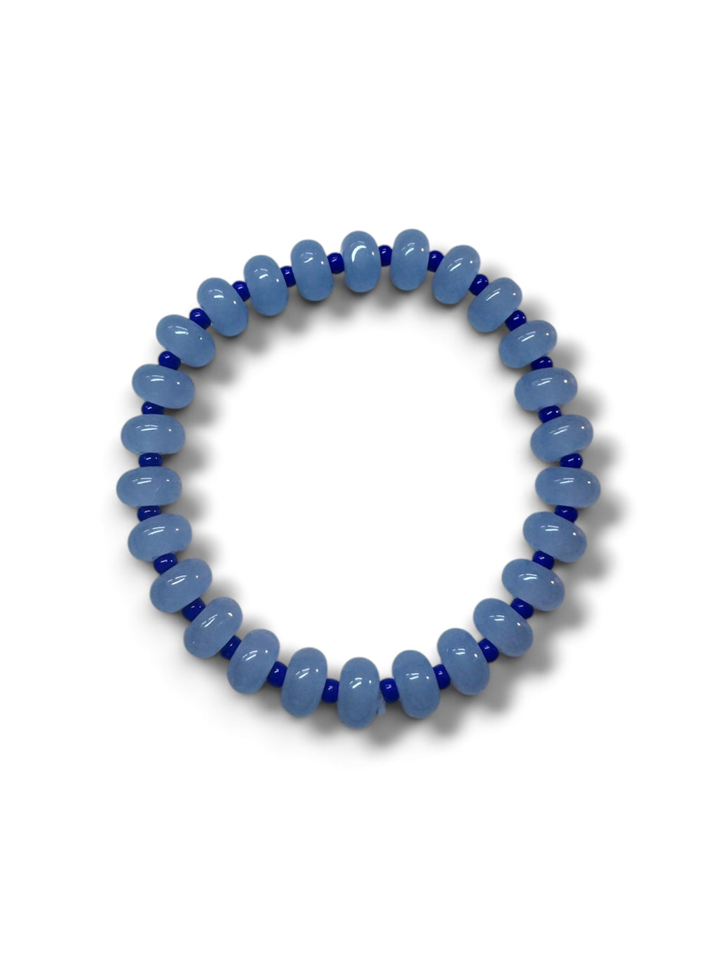 Soft Blue Beaded Bracelet