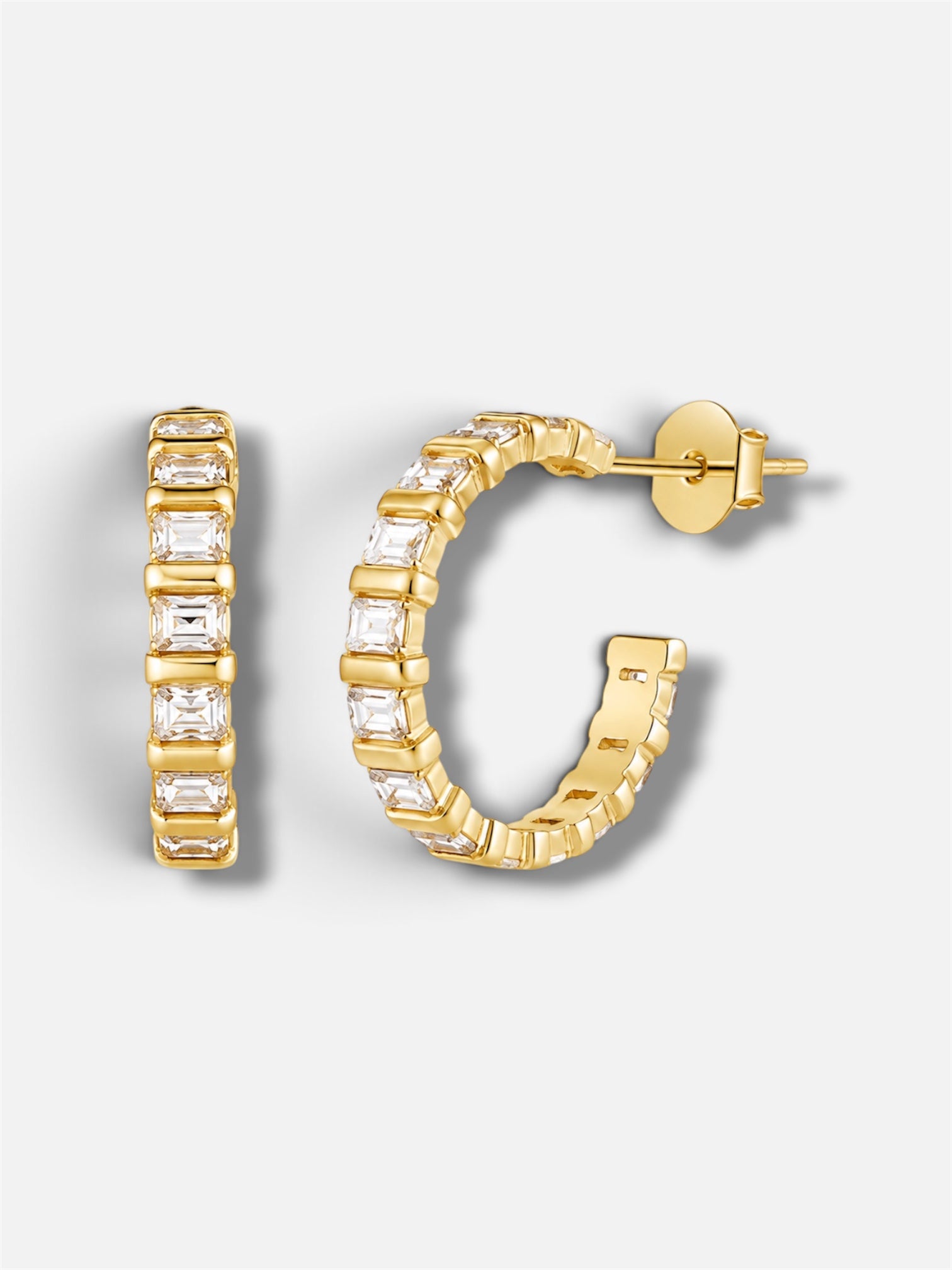Bezel Hoop Earrings
