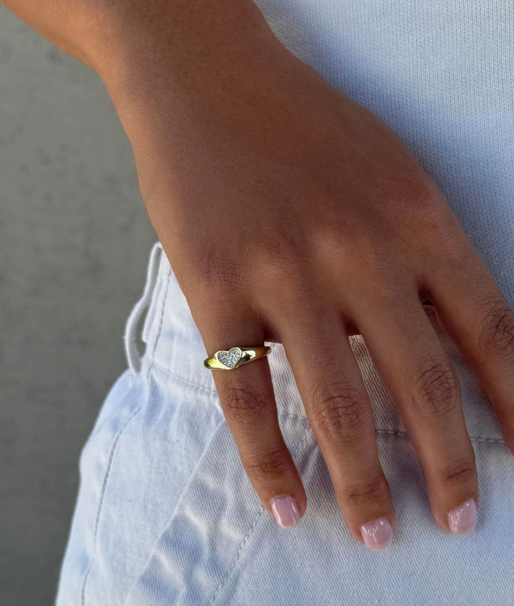 Heart Glow Pinky Ring