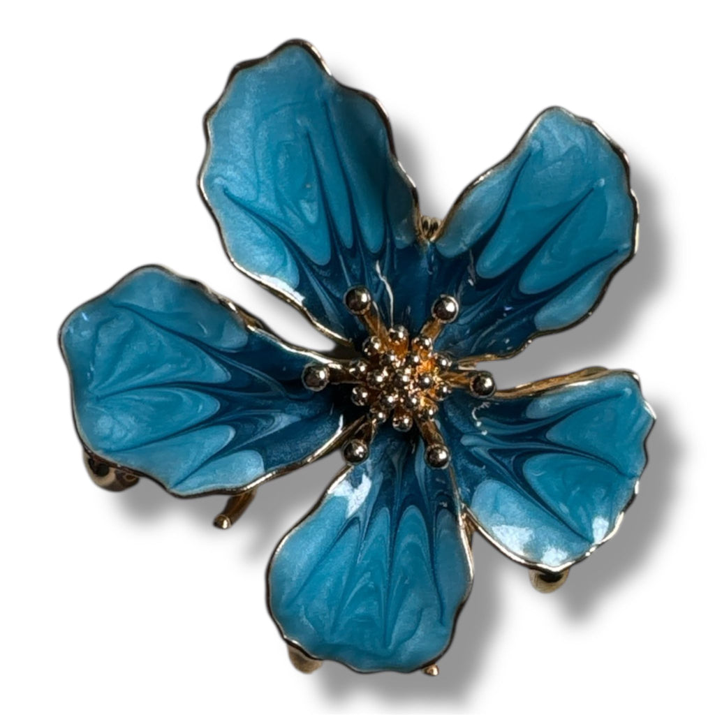 Blue Floral Hair Clip