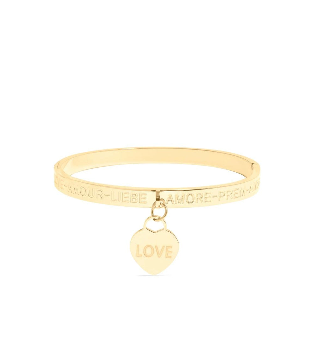 Bangle Bracelet - Love Charm