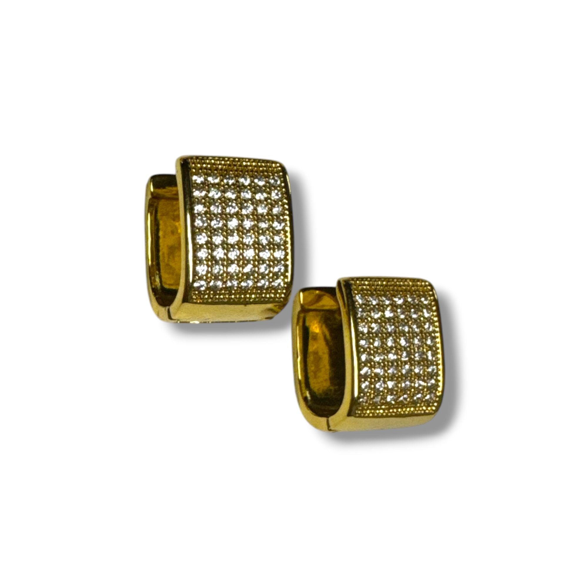 Square Luxe Huggie Hoops