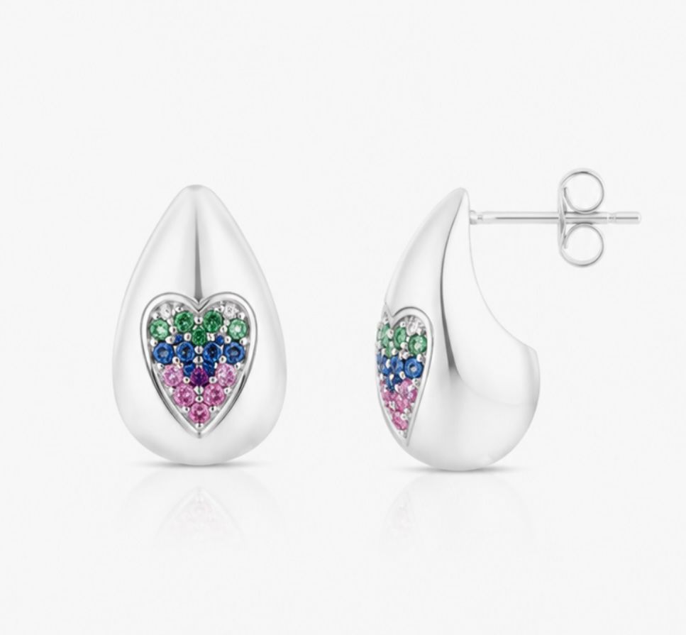 Bree Heart Color Drop Earrings