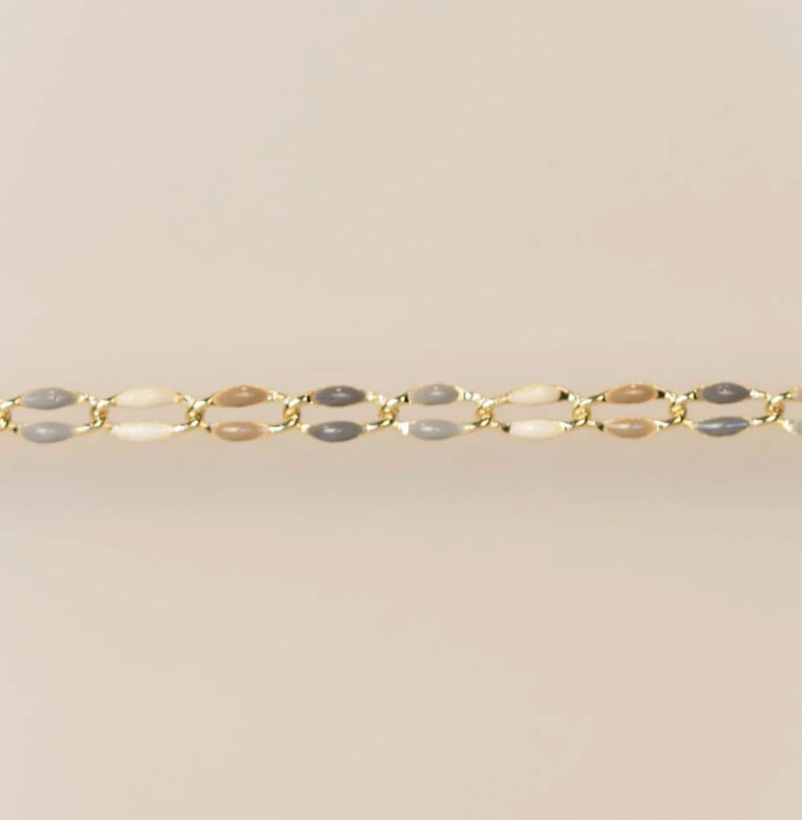 Gold Enamel Latte Bracelet