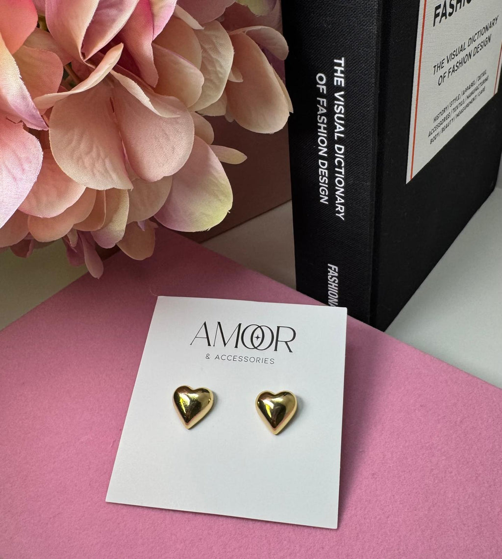 Gold Heart Earrings