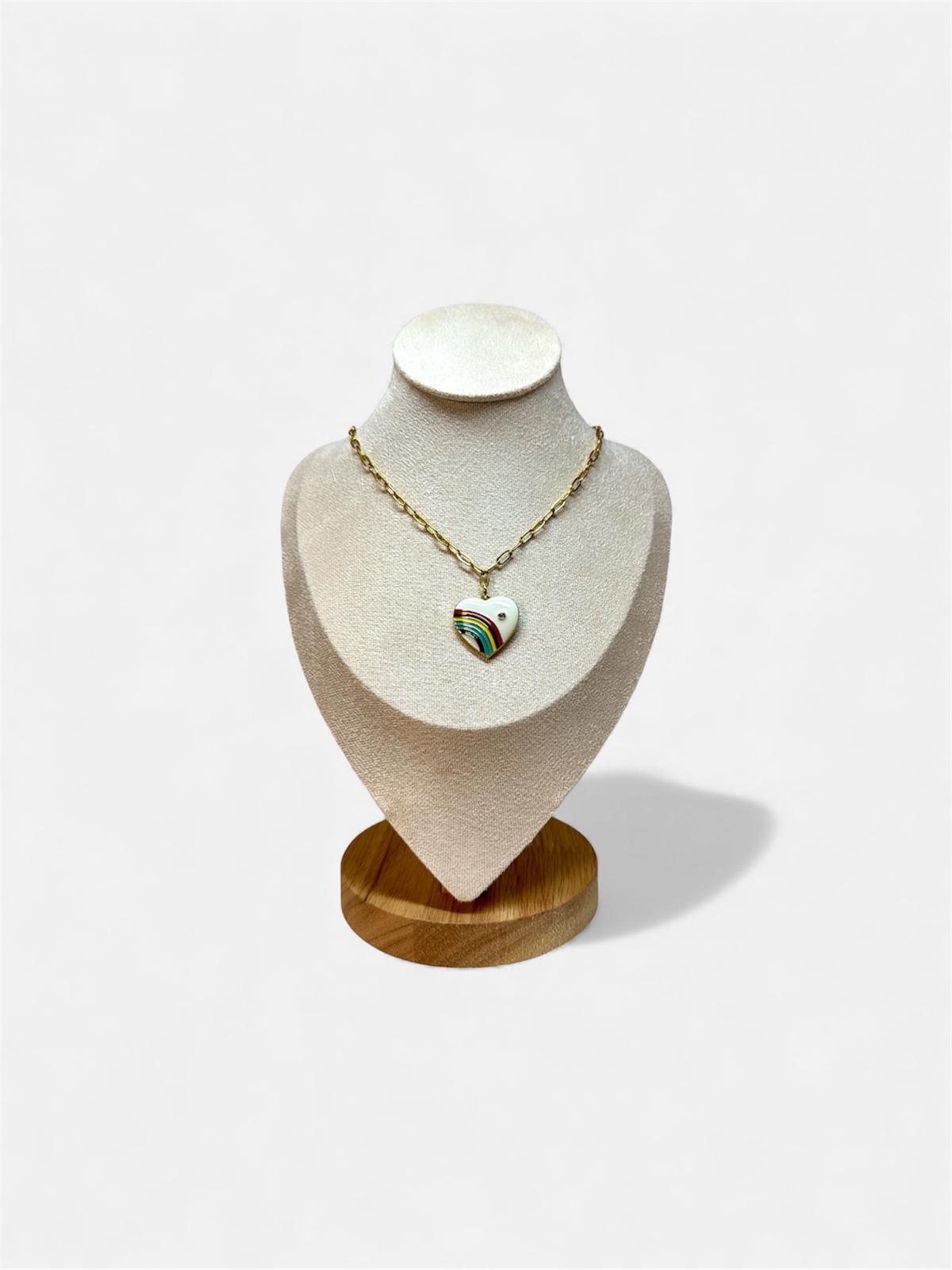 Rainbow Heart Necklace