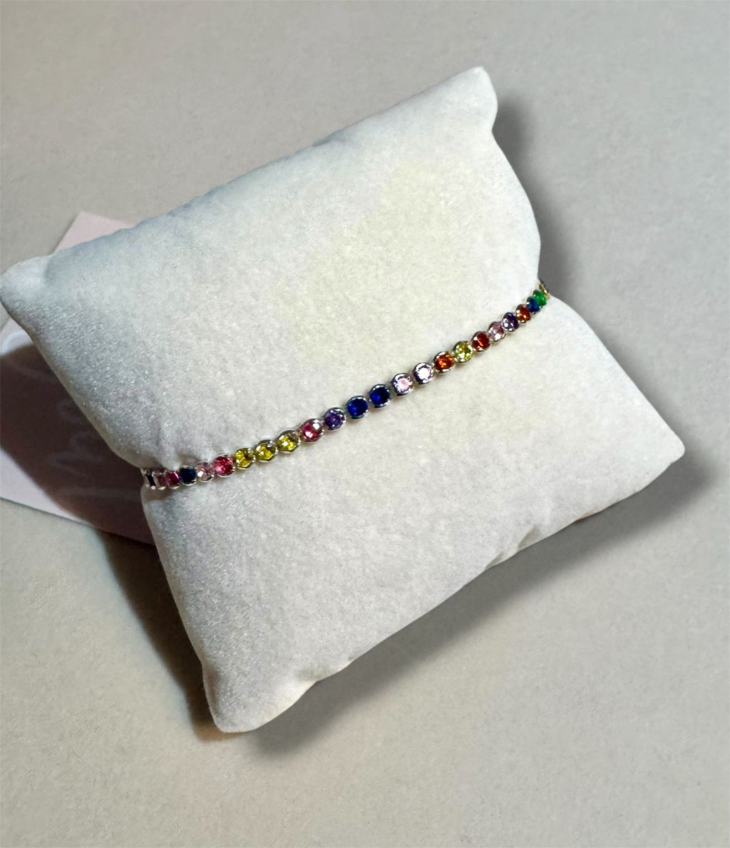 Rainbow Tennis Bracelet