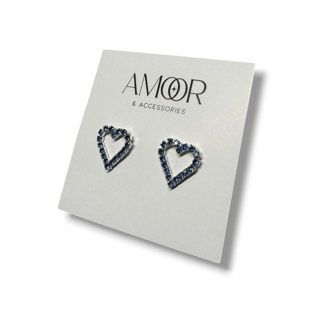Blue Heart Earrings