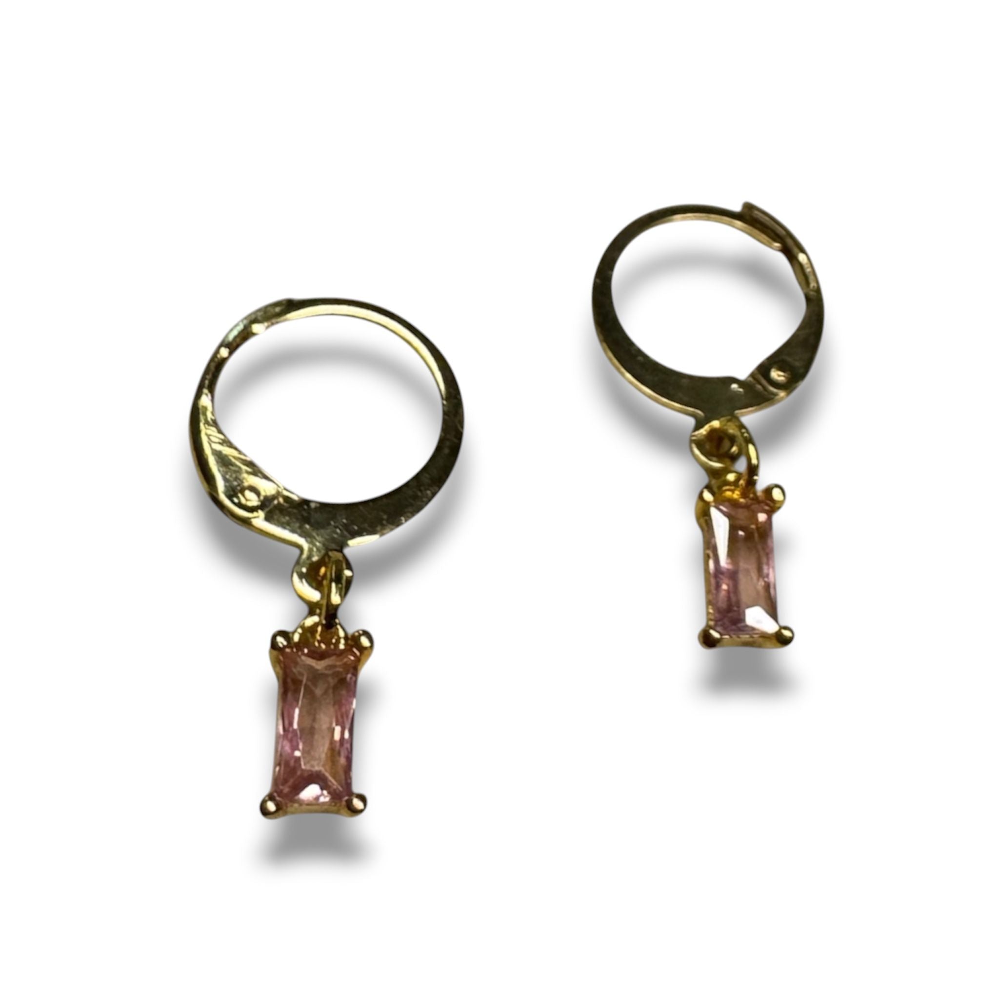 Blush Baguette Earrings